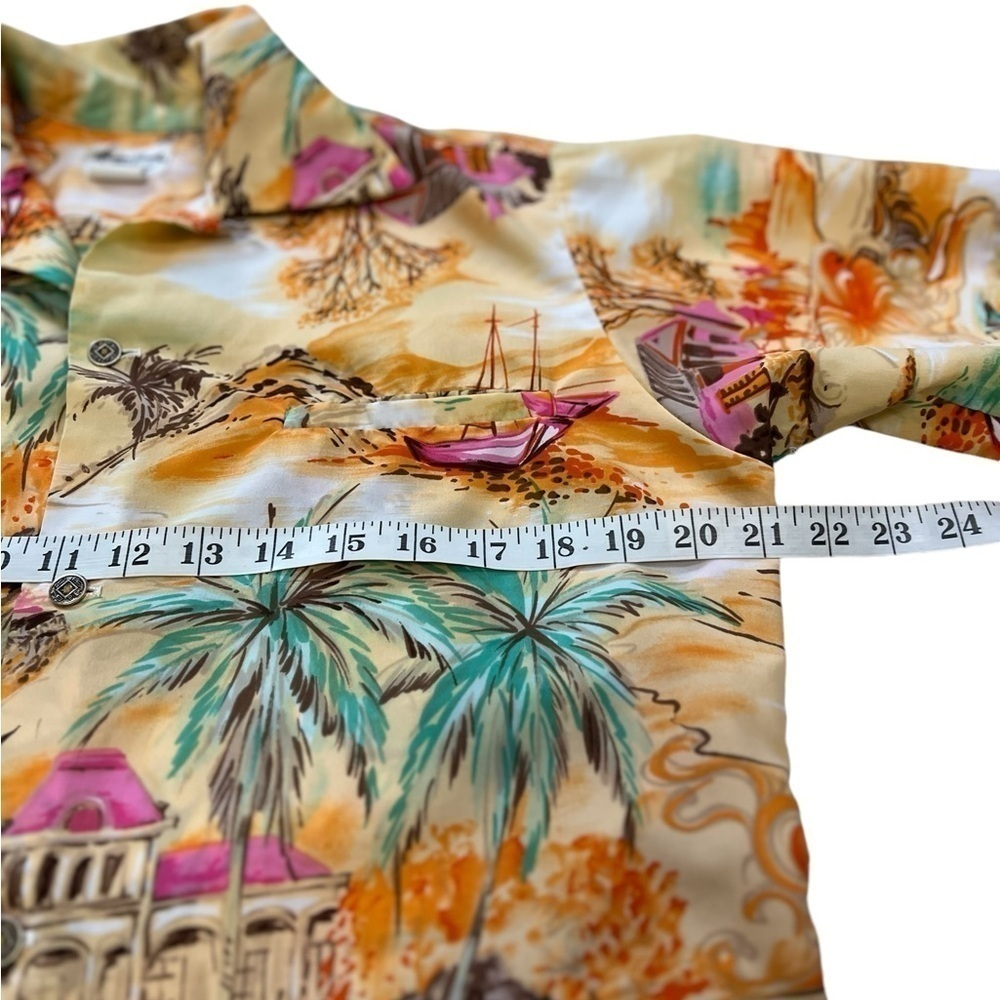 Richard Douglas Honolulu Shirt Loop Collar  Made in Hawaii Vtg 50s 60s - Picture 10 of 10